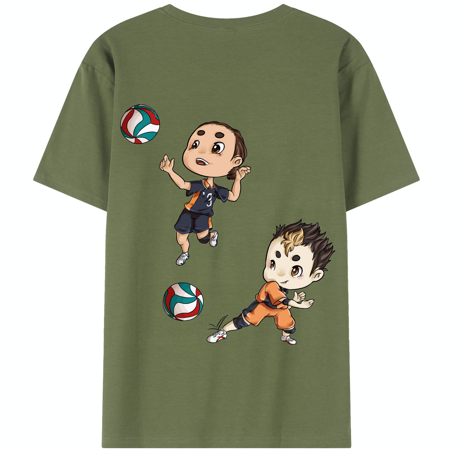 （画像用） ハイキュー!! Haikyu!! 綿100％半袖Tシャツ（背面プリント）